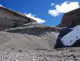 18 Rocky Trail Leads Steeply To 13 Golden Chortens With Nandi Pass And Nandi On Right On Mount Kailash Inner Kora Nandi Parikrama